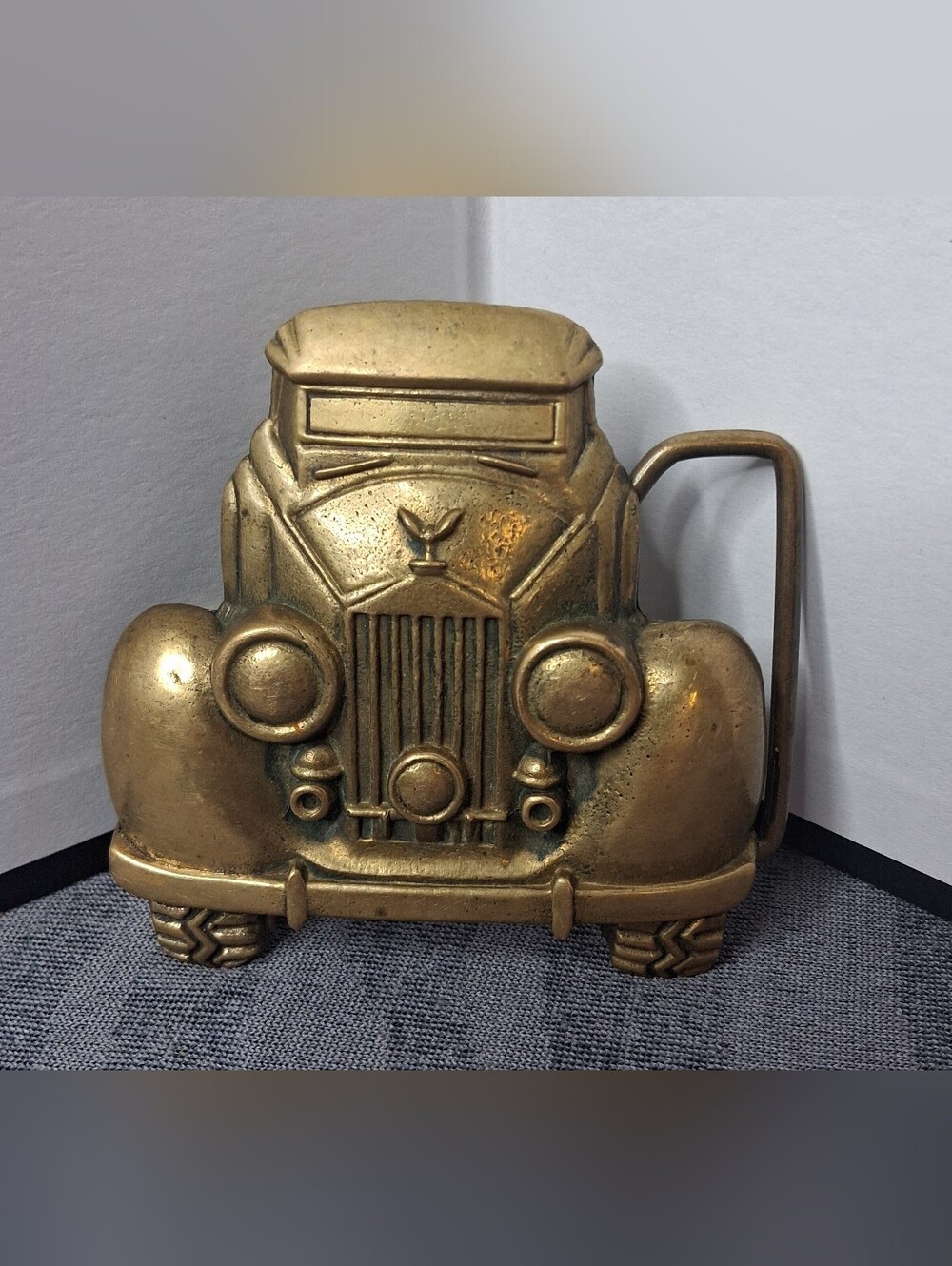 Vintage 1975 Baron Buckle Solid Brass